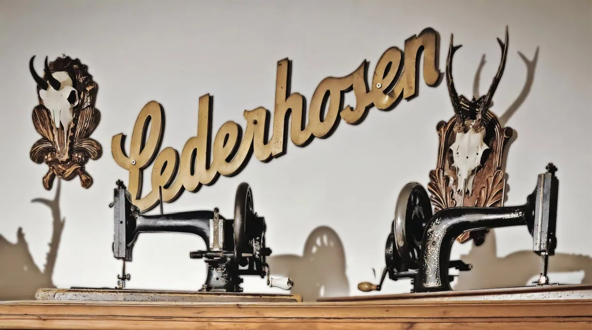 Fashioned by Mountains: Meet South Tyrol's Wildly Elegant Past at Amalia Pernter 1896 21 amalia pernter 1896 lederhosen sign