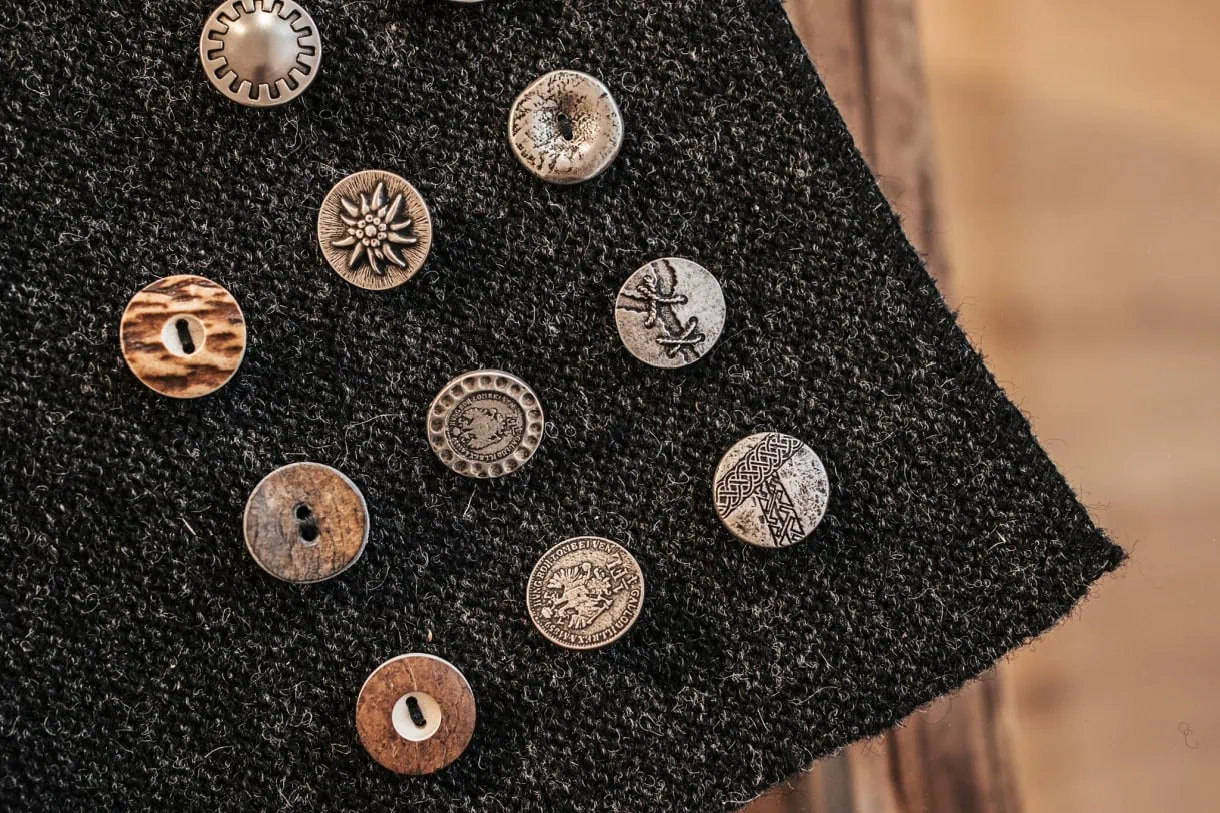 Fashioned by Mountains: Meet South Tyrol's Wildly Elegant Past at Amalia Pernter 1896 24 amalia pernter 1896 trachten buttons