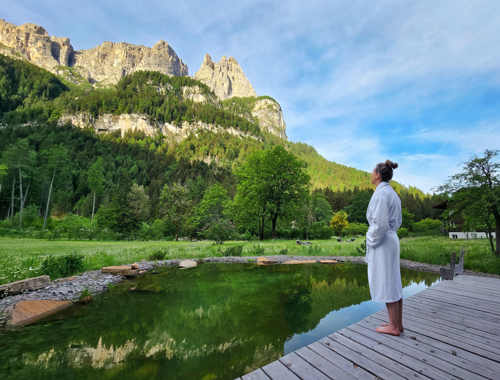 Discover Bad Ratzes: A Forested Escape Beneath South Tyrol's Most Legendary Peak 30 bad ratzes outdoor sauna view