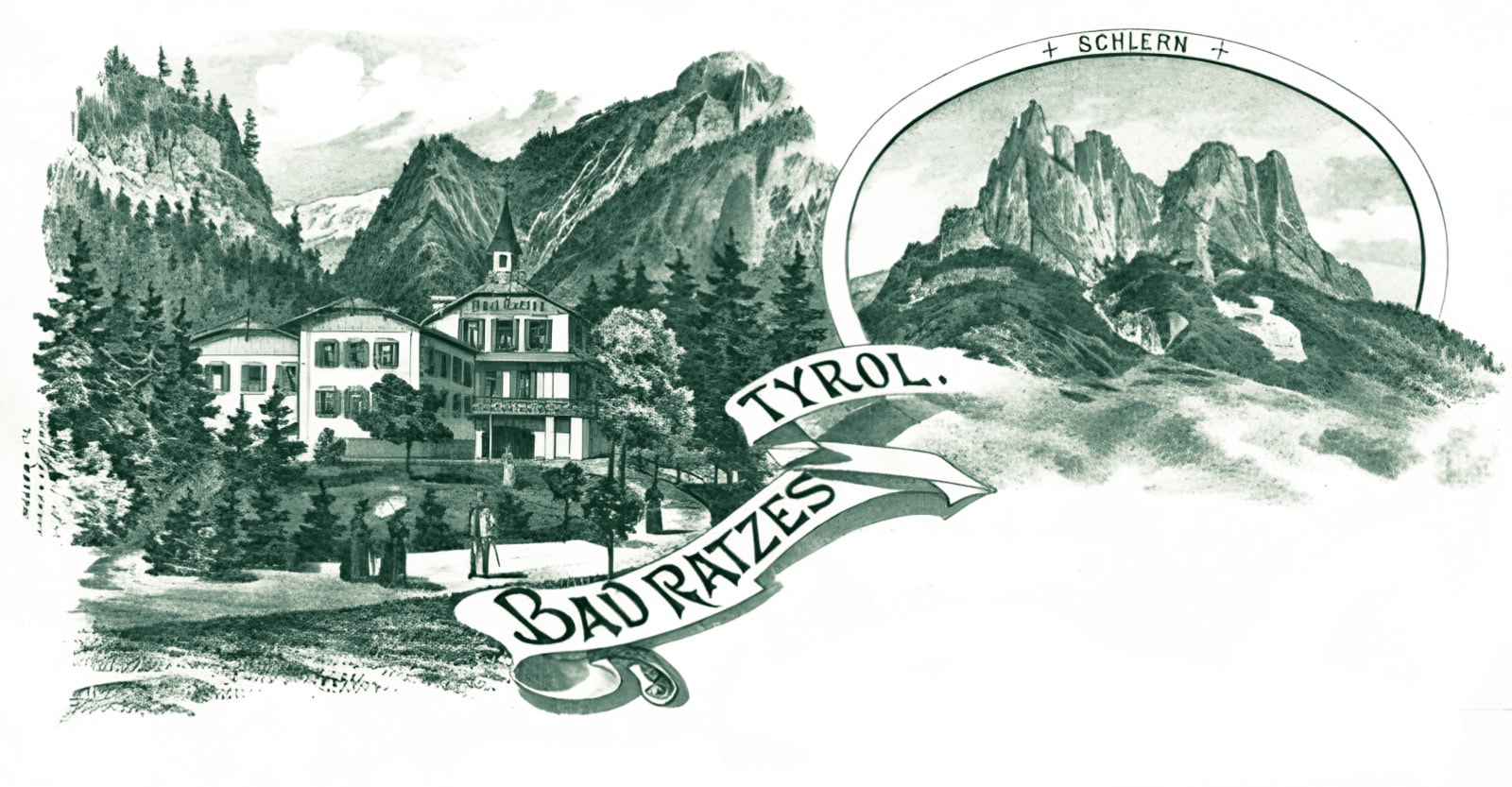 Discover Bad Ratzes: A Forested Escape Beneath South Tyrol's Most Legendary Peak 3 bad ratzes vintage artwork