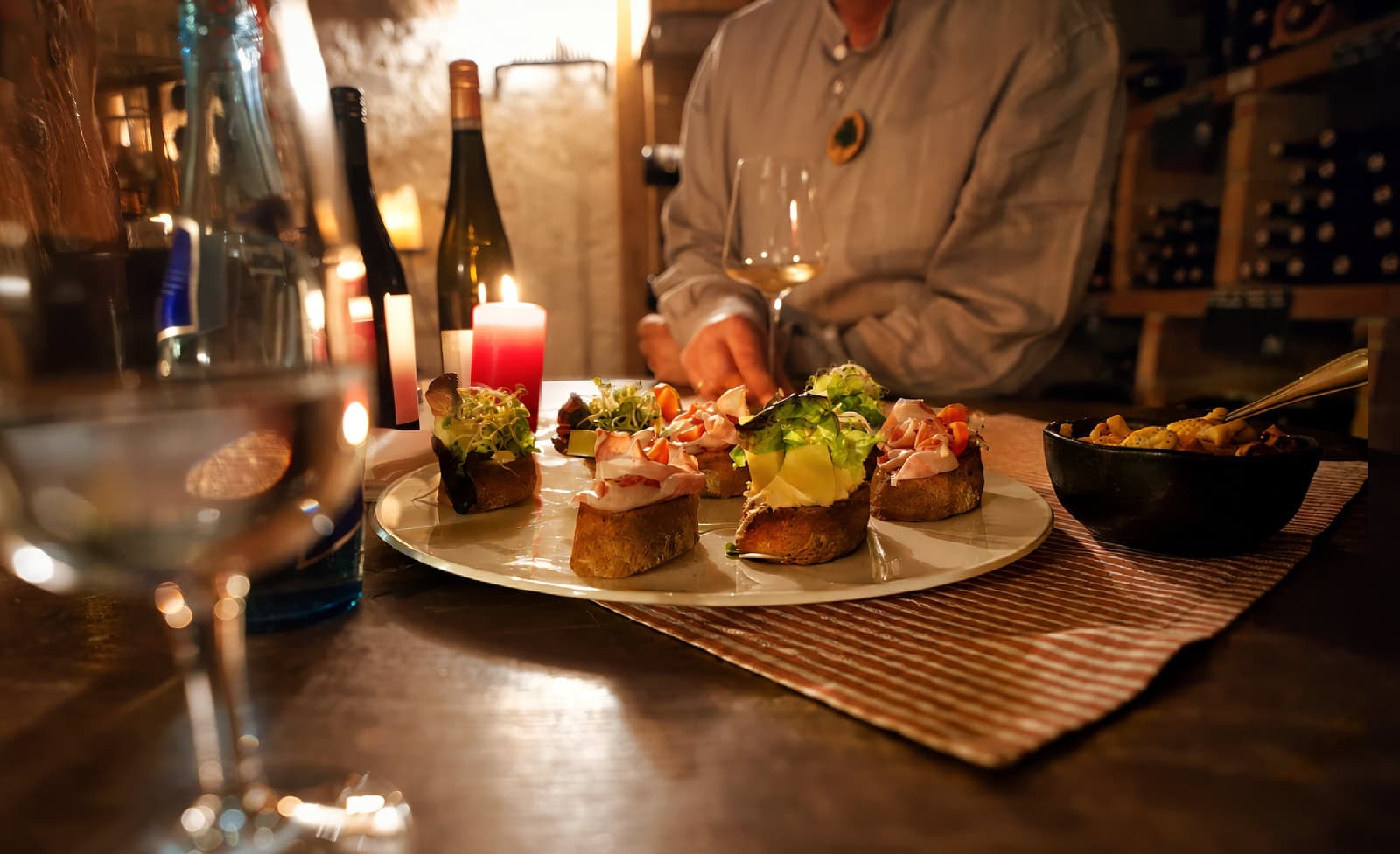 der boglerhof wine cellar aperitif appetizers