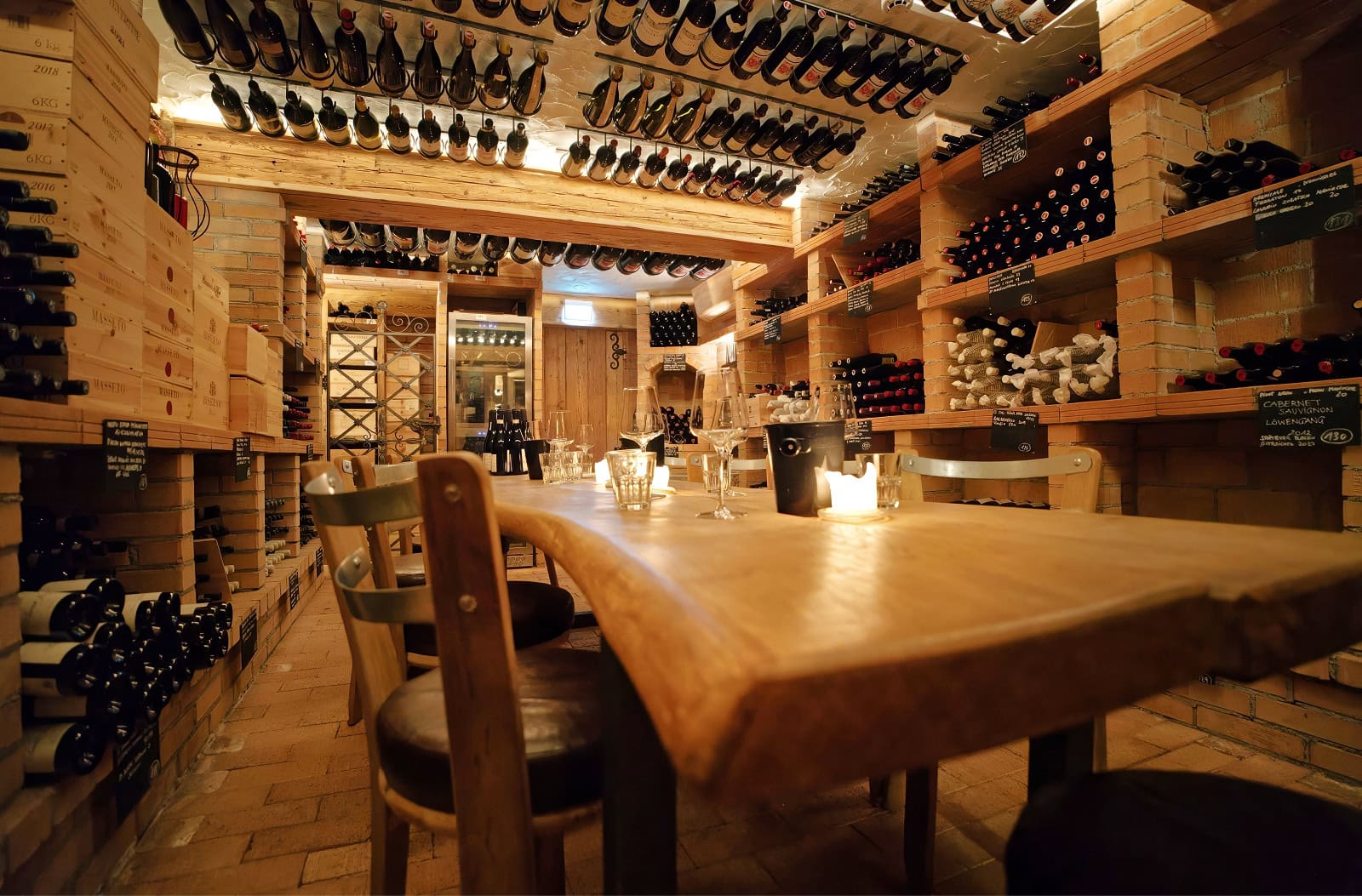 der boglerhof wine cellar tasting room