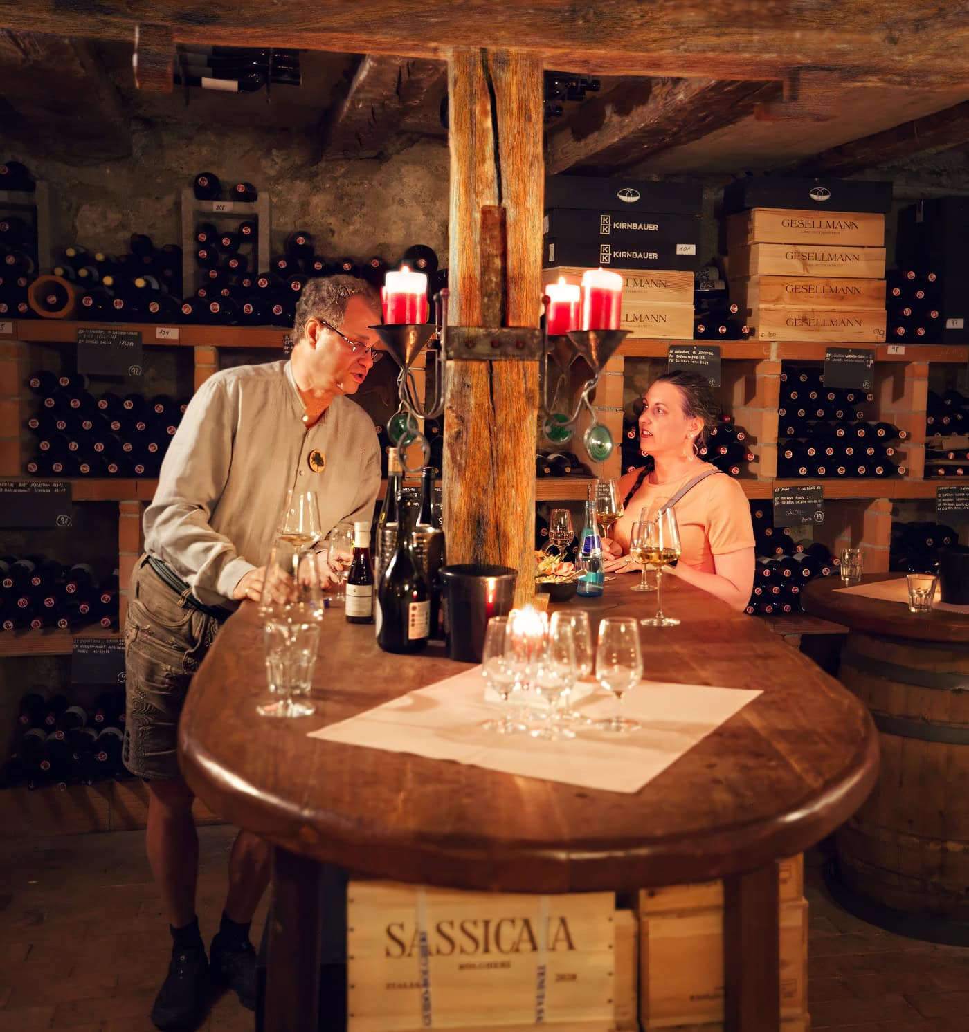 der boglerhof wine cellar tasting