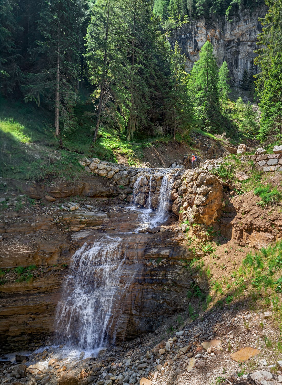 Hike the Geologensteig: 240 Million Years of Fire, Sea & Stone in the Dolomites 10 geologist trail dolomites waterfall hiker