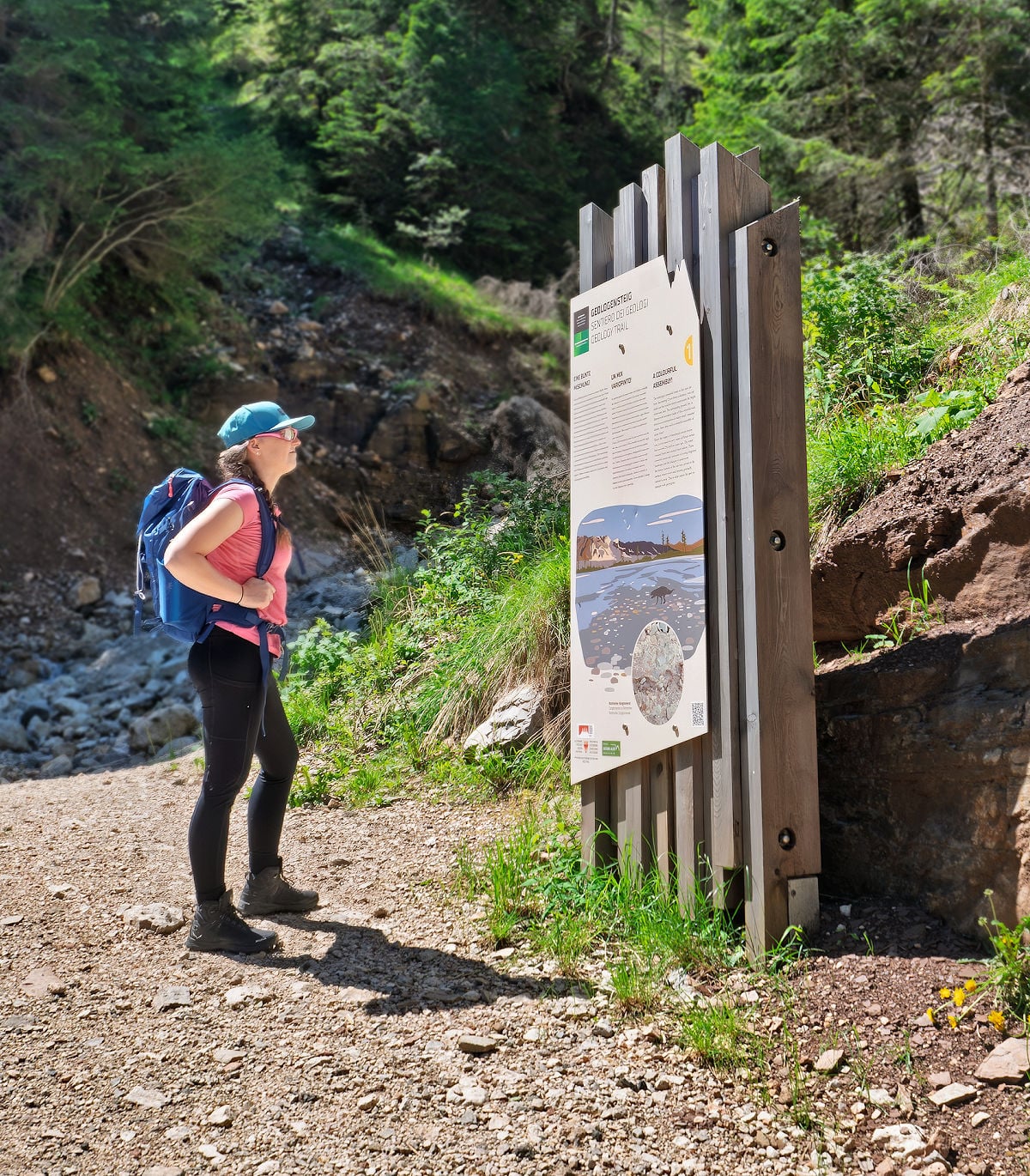 Hike the Geologensteig: 240 Million Years of Fire, Sea & Stone in the Dolomites 9 geologist trail information board dolomites