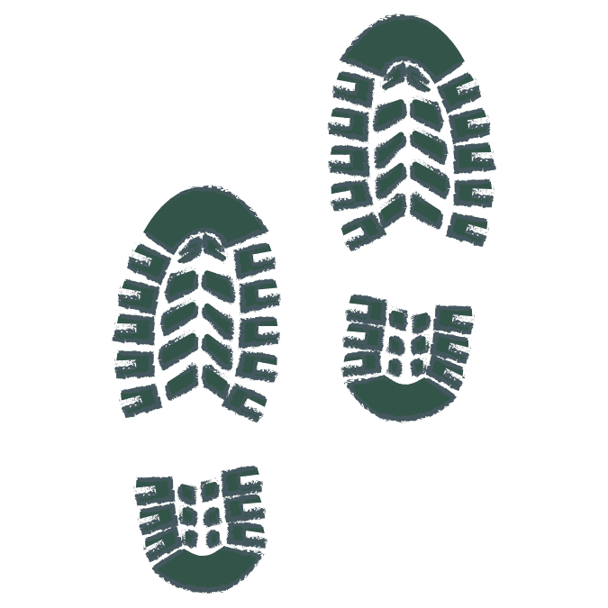 hiking boot print icon