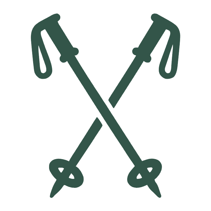hiking poles icon