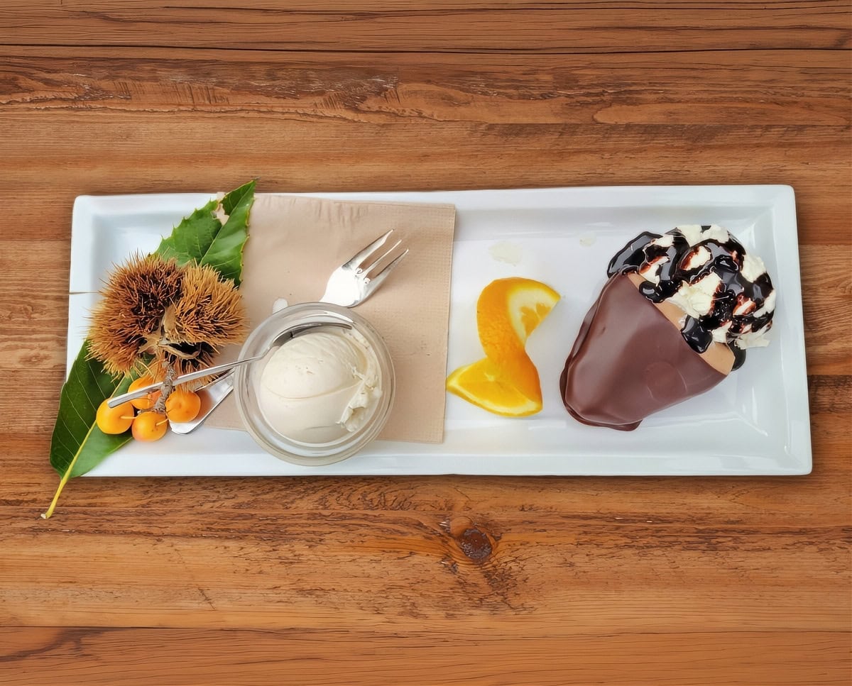 Sweet Summit: 8 Must-Try Desserts in South Tyrol & the Dolomites 19 A plate of Kastanienherz in South Tyrol.