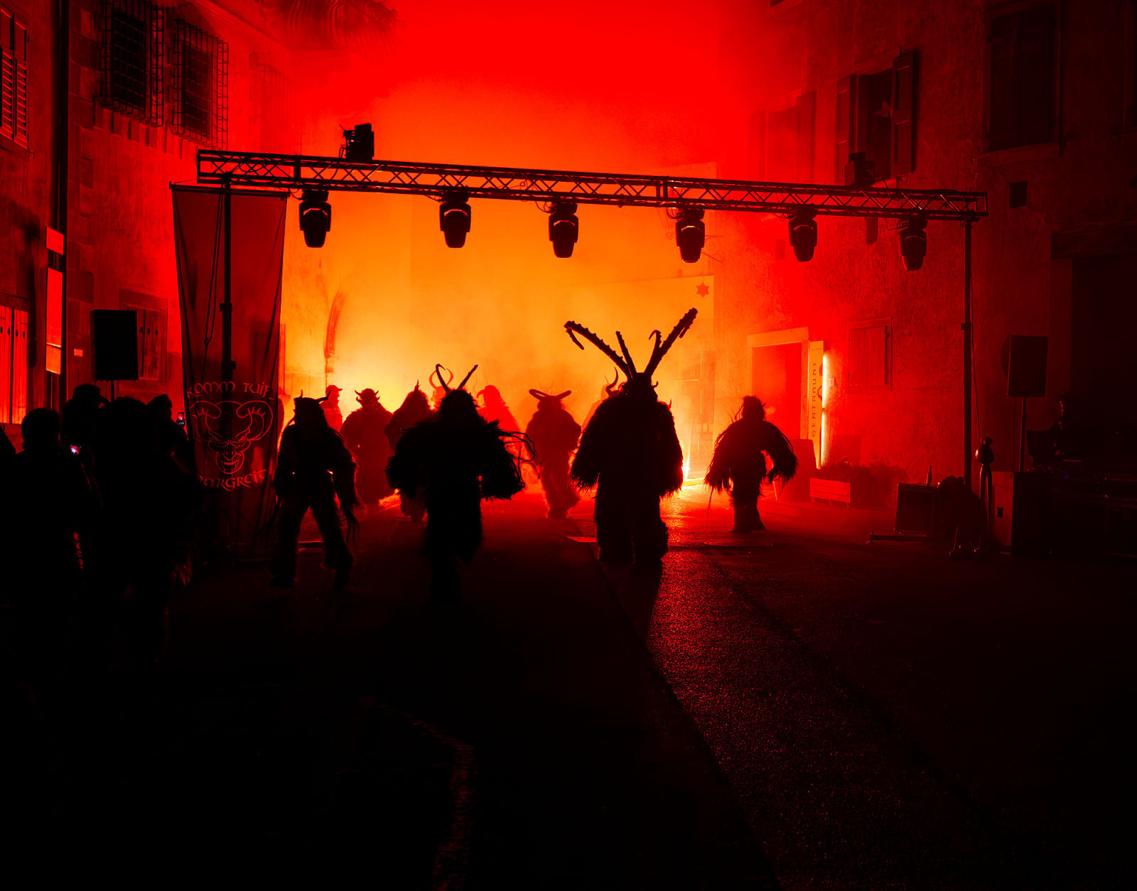 krampus charging streets