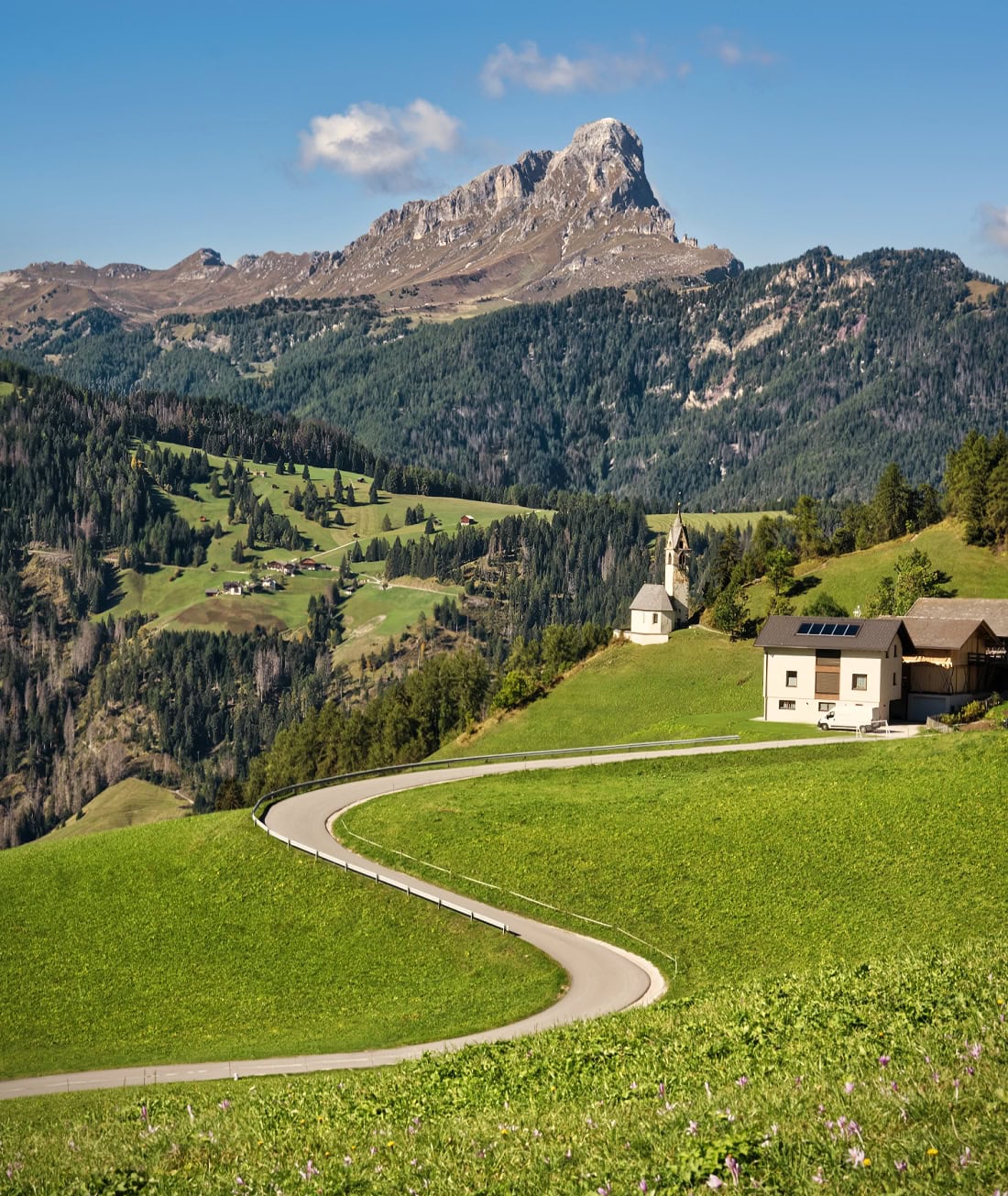 peitlerkofel st barbara church dolomites